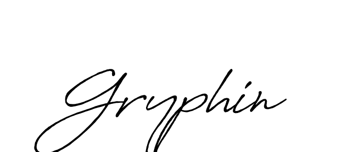 Use a signature maker to create a handwritten signature online. With this signature software, you can design (Antro_Vectra_Bolder) your own signature for name Gryphin. Gryphin signature style 7 images and pictures png