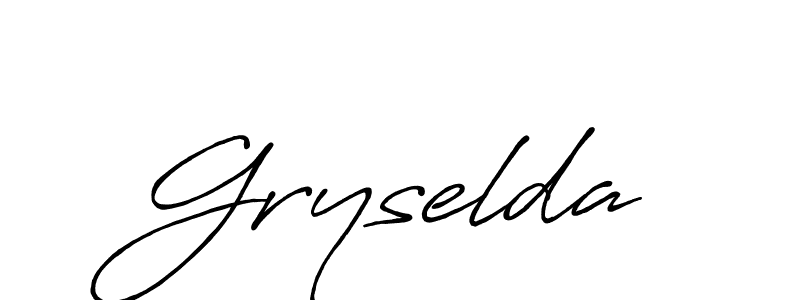 Create a beautiful signature design for name Gryselda. With this signature (Antro_Vectra_Bolder) fonts, you can make a handwritten signature for free. Gryselda signature style 7 images and pictures png