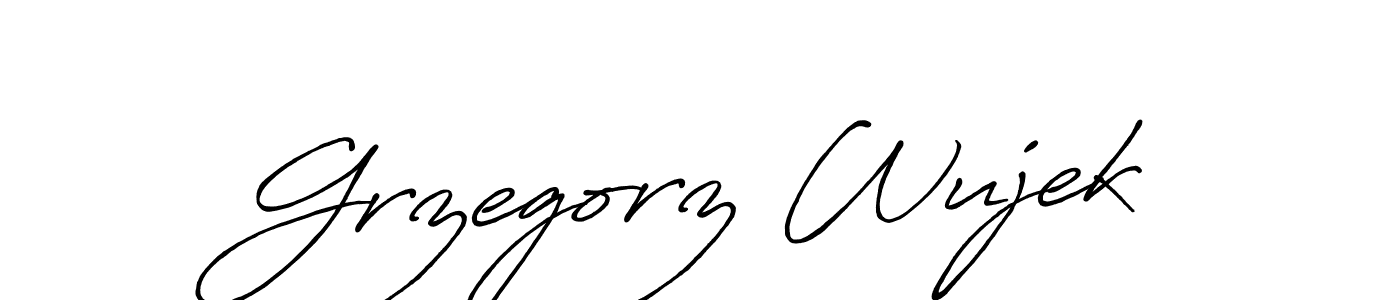 Grzegorz Wujek stylish signature style. Best Handwritten Sign (Antro_Vectra_Bolder) for my name. Handwritten Signature Collection Ideas for my name Grzegorz Wujek. Grzegorz Wujek signature style 7 images and pictures png
