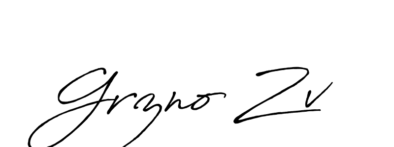 Grzno Zv stylish signature style. Best Handwritten Sign (Antro_Vectra_Bolder) for my name. Handwritten Signature Collection Ideas for my name Grzno Zv. Grzno Zv signature style 7 images and pictures png