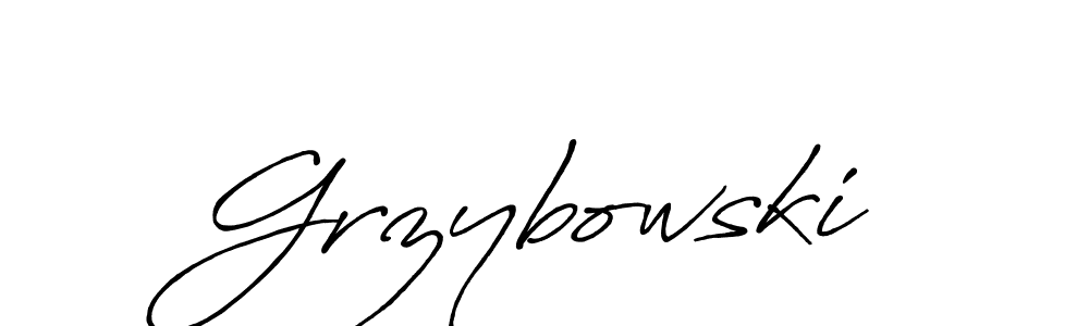 Grzybowski stylish signature style. Best Handwritten Sign (Antro_Vectra_Bolder) for my name. Handwritten Signature Collection Ideas for my name Grzybowski. Grzybowski signature style 7 images and pictures png