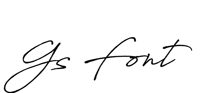 You should practise on your own different ways (Antro_Vectra_Bolder) to write your name (Gs Font) in signature. don't let someone else do it for you. Gs Font signature style 7 images and pictures png