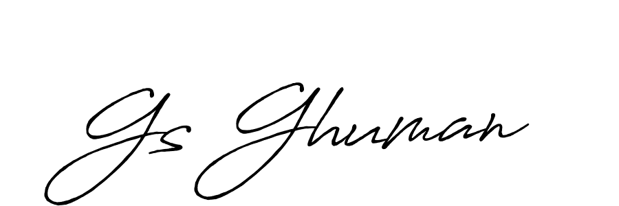 How to make Gs Ghuman signature? Antro_Vectra_Bolder is a professional autograph style. Create handwritten signature for Gs Ghuman name. Gs Ghuman signature style 7 images and pictures png