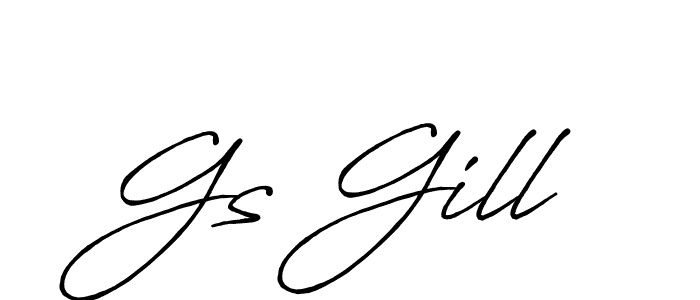 The best way (Antro_Vectra_Bolder) to make a short signature is to pick only two or three words in your name. The name Gs Gill include a total of six letters. For converting this name. Gs Gill signature style 7 images and pictures png