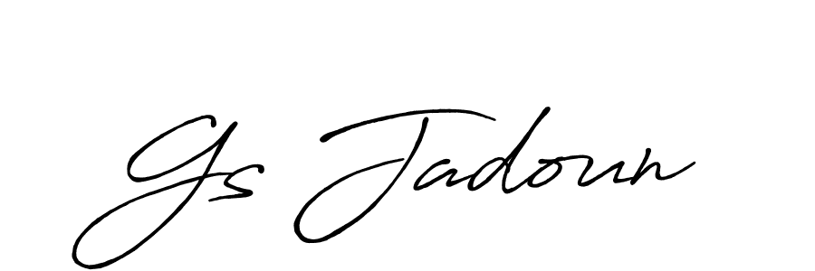 The best way (Antro_Vectra_Bolder) to make a short signature is to pick only two or three words in your name. The name Gs Jadoun include a total of six letters. For converting this name. Gs Jadoun signature style 7 images and pictures png