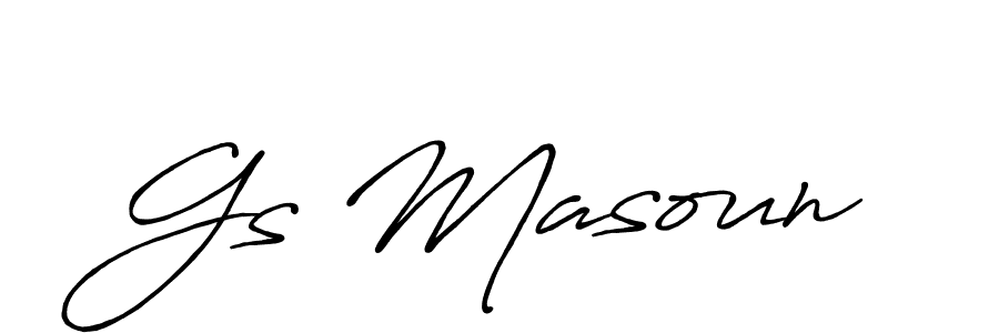 How to Draw Gs Masoun signature style? Antro_Vectra_Bolder is a latest design signature styles for name Gs Masoun. Gs Masoun signature style 7 images and pictures png