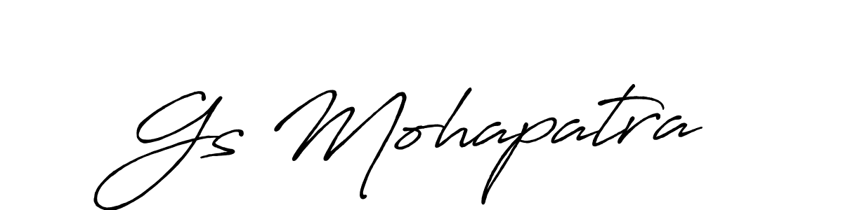 How to make Gs Mohapatra name signature. Use Antro_Vectra_Bolder style for creating short signs online. This is the latest handwritten sign. Gs Mohapatra signature style 7 images and pictures png