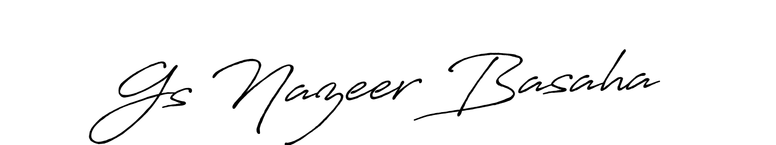 Also we have Gs Nazeer Basaha name is the best signature style. Create professional handwritten signature collection using Antro_Vectra_Bolder autograph style. Gs Nazeer Basaha signature style 7 images and pictures png