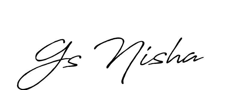 It looks lik you need a new signature style for name Gs Nisha. Design unique handwritten (Antro_Vectra_Bolder) signature with our free signature maker in just a few clicks. Gs Nisha signature style 7 images and pictures png