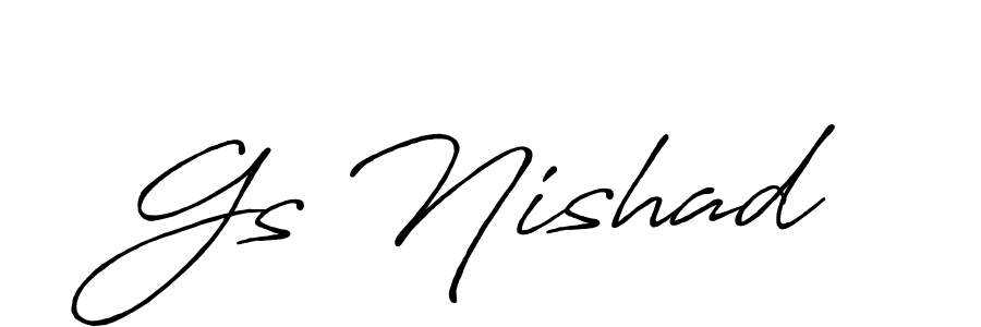 Make a short Gs Nishad signature style. Manage your documents anywhere anytime using Antro_Vectra_Bolder. Create and add eSignatures, submit forms, share and send files easily. Gs Nishad signature style 7 images and pictures png