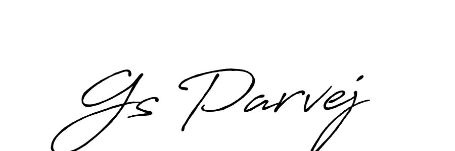 How to Draw Gs Parvej signature style? Antro_Vectra_Bolder is a latest design signature styles for name Gs Parvej. Gs Parvej signature style 7 images and pictures png