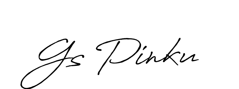 Use a signature maker to create a handwritten signature online. With this signature software, you can design (Antro_Vectra_Bolder) your own signature for name Gs Pinku. Gs Pinku signature style 7 images and pictures png