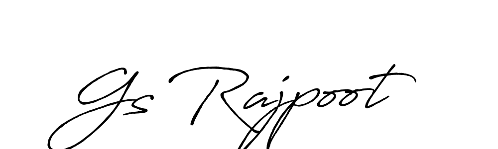 Make a beautiful signature design for name Gs Rajpoot. With this signature (Antro_Vectra_Bolder) style, you can create a handwritten signature for free. Gs Rajpoot signature style 7 images and pictures png