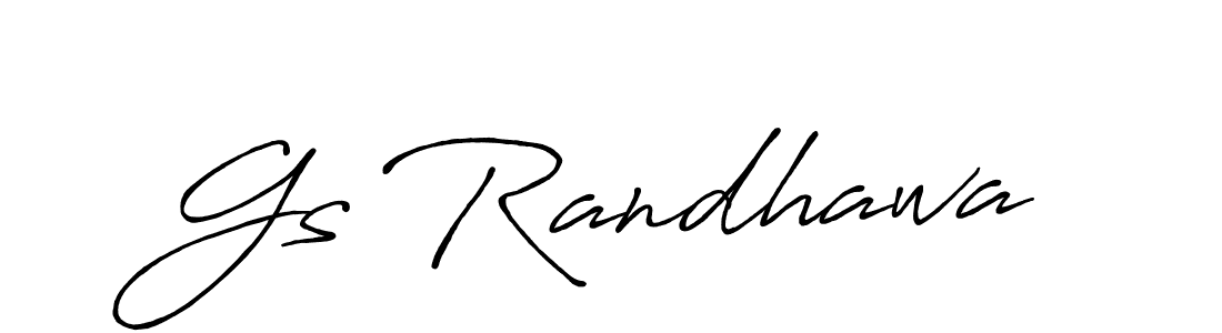 Design your own signature with our free online signature maker. With this signature software, you can create a handwritten (Antro_Vectra_Bolder) signature for name Gs Randhawa. Gs Randhawa signature style 7 images and pictures png