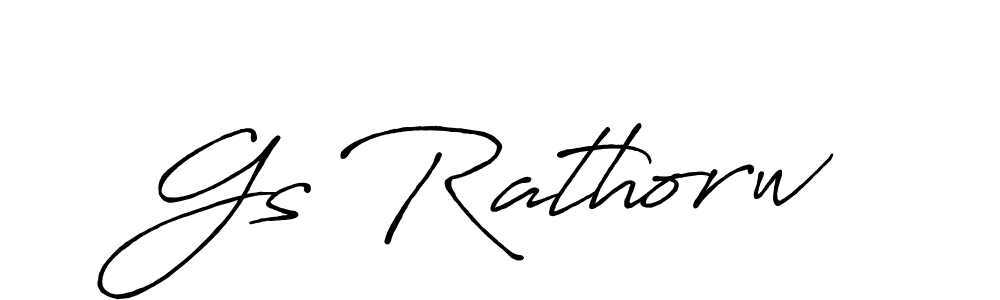 Design your own signature with our free online signature maker. With this signature software, you can create a handwritten (Antro_Vectra_Bolder) signature for name Gs Rathorw. Gs Rathorw signature style 7 images and pictures png