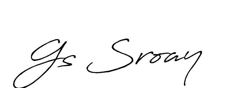 Also we have Gs Sroay name is the best signature style. Create professional handwritten signature collection using Antro_Vectra_Bolder autograph style. Gs Sroay signature style 7 images and pictures png