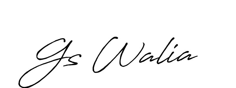 Similarly Antro_Vectra_Bolder is the best handwritten signature design. Signature creator online .You can use it as an online autograph creator for name Gs Walia. Gs Walia signature style 7 images and pictures png