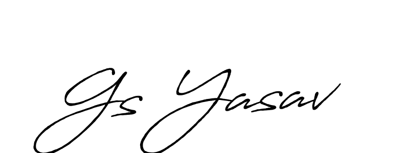 The best way (Antro_Vectra_Bolder) to make a short signature is to pick only two or three words in your name. The name Gs Yasav include a total of six letters. For converting this name. Gs Yasav signature style 7 images and pictures png