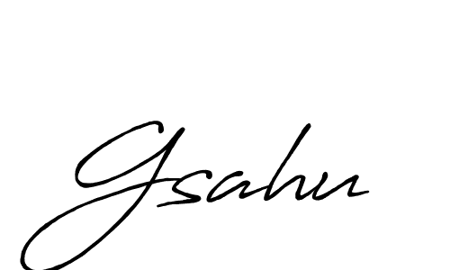 Make a beautiful signature design for name Gsahu. Use this online signature maker to create a handwritten signature for free. Gsahu signature style 7 images and pictures png