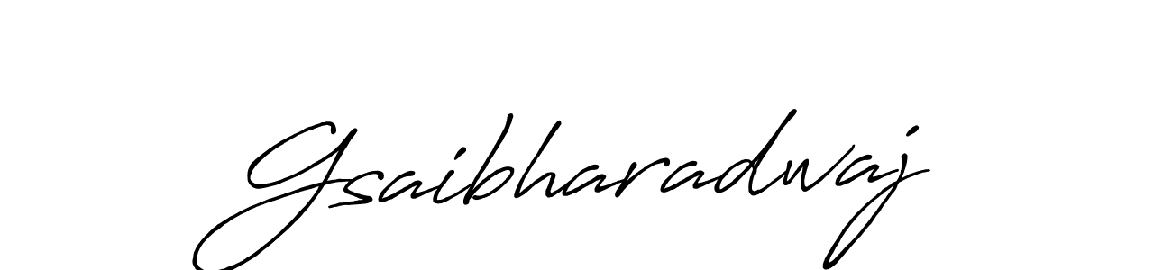 Gsaibharadwaj stylish signature style. Best Handwritten Sign (Antro_Vectra_Bolder) for my name. Handwritten Signature Collection Ideas for my name Gsaibharadwaj. Gsaibharadwaj signature style 7 images and pictures png