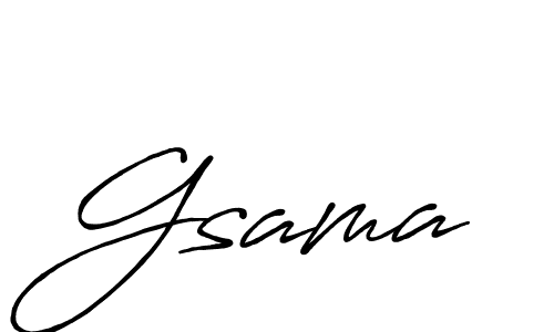 if you are searching for the best signature style for your name Gsama. so please give up your signature search. here we have designed multiple signature styles  using Antro_Vectra_Bolder. Gsama signature style 7 images and pictures png