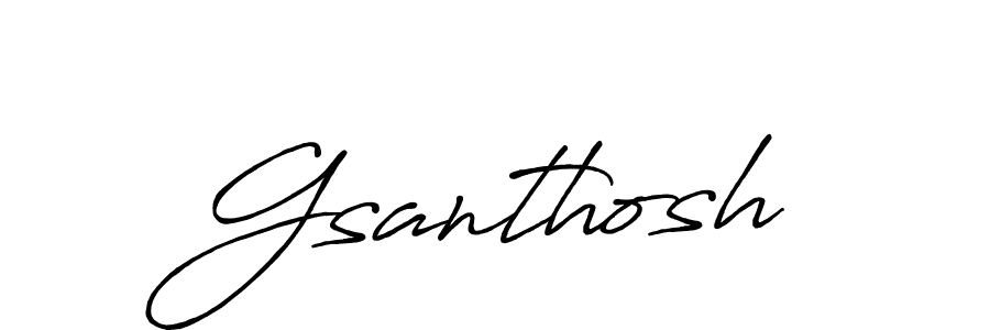 Make a beautiful signature design for name Gsanthosh. Use this online signature maker to create a handwritten signature for free. Gsanthosh signature style 7 images and pictures png