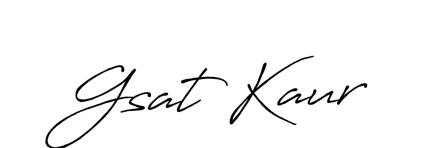 Also we have Gsat Kaur name is the best signature style. Create professional handwritten signature collection using Antro_Vectra_Bolder autograph style. Gsat Kaur signature style 7 images and pictures png