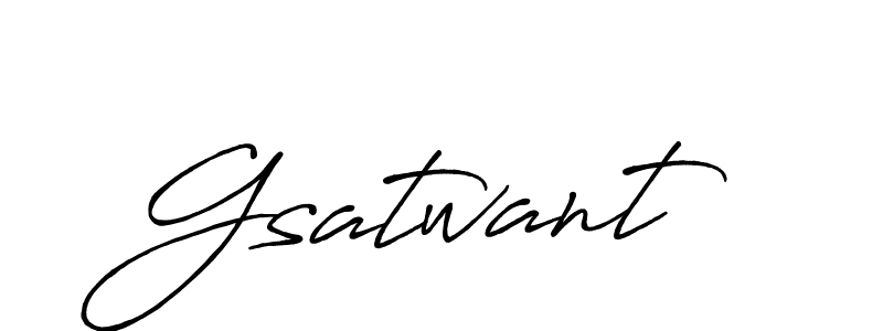 Best and Professional Signature Style for Gsatwant. Antro_Vectra_Bolder Best Signature Style Collection. Gsatwant signature style 7 images and pictures png