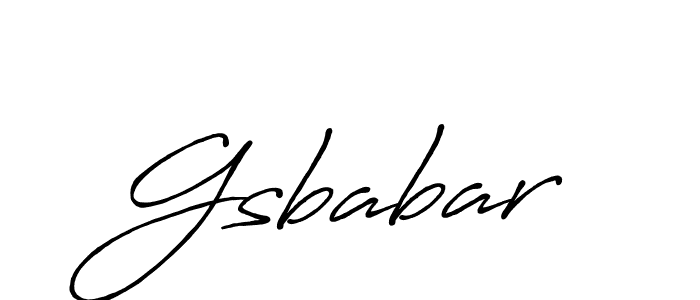 The best way (Antro_Vectra_Bolder) to make a short signature is to pick only two or three words in your name. The name Gsbabar include a total of six letters. For converting this name. Gsbabar signature style 7 images and pictures png