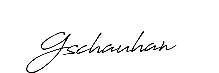 Make a beautiful signature design for name Gschauhan. With this signature (Antro_Vectra_Bolder) style, you can create a handwritten signature for free. Gschauhan signature style 7 images and pictures png
