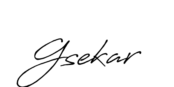 How to make Gsekar signature? Antro_Vectra_Bolder is a professional autograph style. Create handwritten signature for Gsekar name. Gsekar signature style 7 images and pictures png