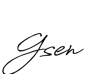 The best way (Antro_Vectra_Bolder) to make a short signature is to pick only two or three words in your name. The name Gsen include a total of six letters. For converting this name. Gsen signature style 7 images and pictures png