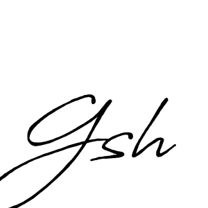 Also You can easily find your signature by using the search form. We will create Gsh name handwritten signature images for you free of cost using Antro_Vectra_Bolder sign style. Gsh signature style 7 images and pictures png