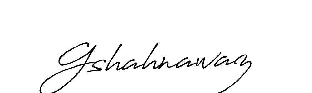 Make a beautiful signature design for name Gshahnawaz. With this signature (Antro_Vectra_Bolder) style, you can create a handwritten signature for free. Gshahnawaz signature style 7 images and pictures png