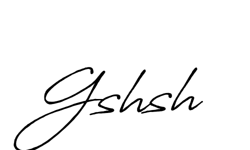 How to make Gshsh name signature. Use Antro_Vectra_Bolder style for creating short signs online. This is the latest handwritten sign. Gshsh signature style 7 images and pictures png