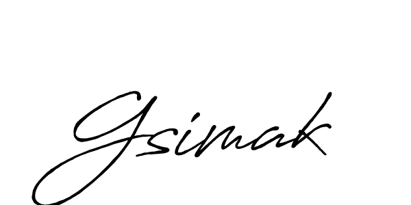 Also You can easily find your signature by using the search form. We will create Gsimak name handwritten signature images for you free of cost using Antro_Vectra_Bolder sign style. Gsimak signature style 7 images and pictures png