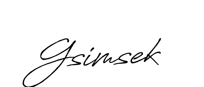 How to make Gsimsek signature? Antro_Vectra_Bolder is a professional autograph style. Create handwritten signature for Gsimsek name. Gsimsek signature style 7 images and pictures png