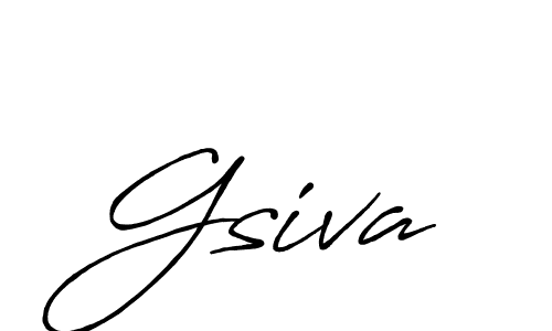 Gsiva stylish signature style. Best Handwritten Sign (Antro_Vectra_Bolder) for my name. Handwritten Signature Collection Ideas for my name Gsiva. Gsiva signature style 7 images and pictures png