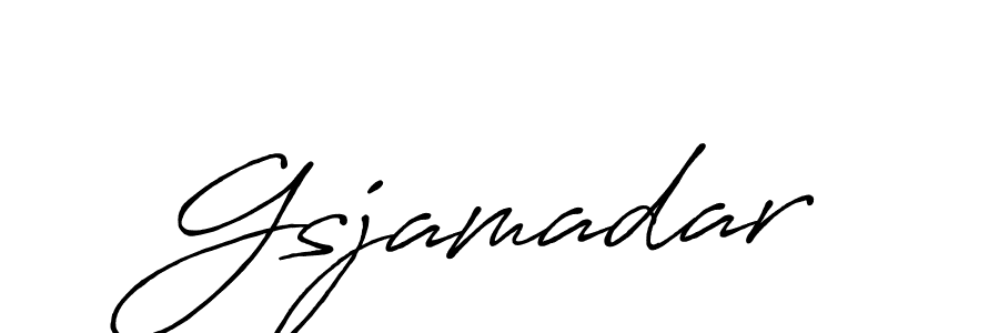 How to make Gsjamadar name signature. Use Antro_Vectra_Bolder style for creating short signs online. This is the latest handwritten sign. Gsjamadar signature style 7 images and pictures png