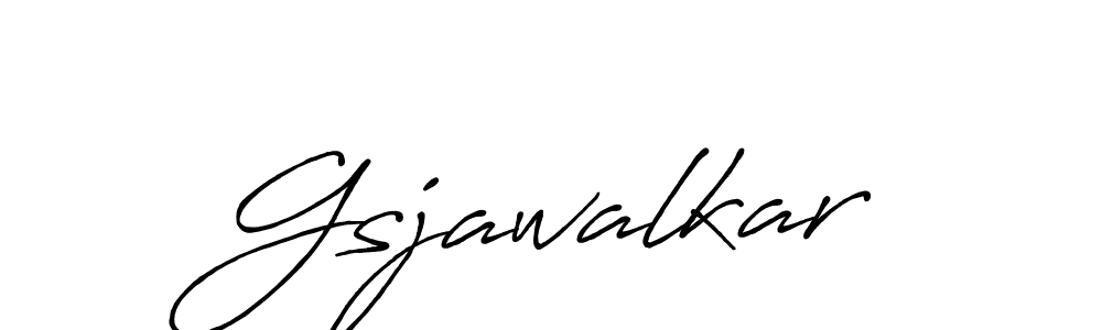 Use a signature maker to create a handwritten signature online. With this signature software, you can design (Antro_Vectra_Bolder) your own signature for name Gsjawalkar. Gsjawalkar signature style 7 images and pictures png