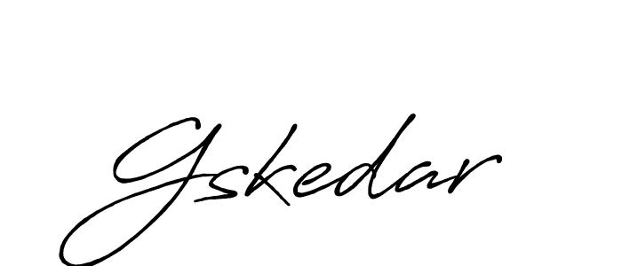 Also we have Gskedar name is the best signature style. Create professional handwritten signature collection using Antro_Vectra_Bolder autograph style. Gskedar signature style 7 images and pictures png