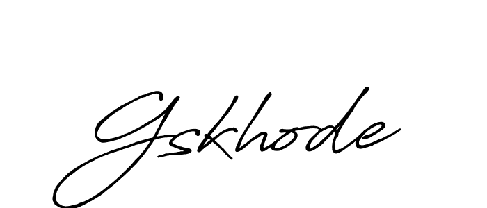 How to make Gskhode name signature. Use Antro_Vectra_Bolder style for creating short signs online. This is the latest handwritten sign. Gskhode signature style 7 images and pictures png