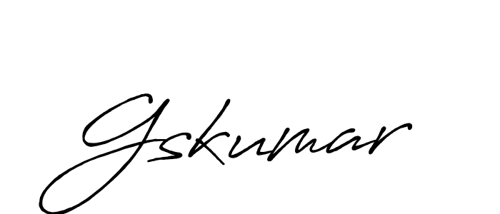Use a signature maker to create a handwritten signature online. With this signature software, you can design (Antro_Vectra_Bolder) your own signature for name Gskumar. Gskumar signature style 7 images and pictures png