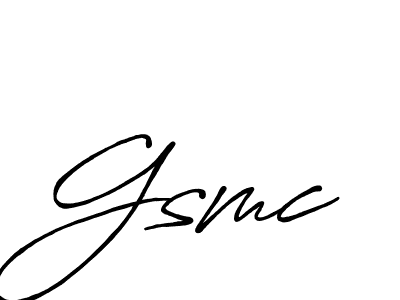 Create a beautiful signature design for name Gsmc. With this signature (Antro_Vectra_Bolder) fonts, you can make a handwritten signature for free. Gsmc signature style 7 images and pictures png