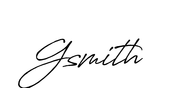 Make a beautiful signature design for name Gsmith. With this signature (Antro_Vectra_Bolder) style, you can create a handwritten signature for free. Gsmith signature style 7 images and pictures png