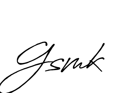 How to make Gsmk signature? Antro_Vectra_Bolder is a professional autograph style. Create handwritten signature for Gsmk name. Gsmk signature style 7 images and pictures png
