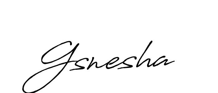 How to make Gsnesha name signature. Use Antro_Vectra_Bolder style for creating short signs online. This is the latest handwritten sign. Gsnesha signature style 7 images and pictures png