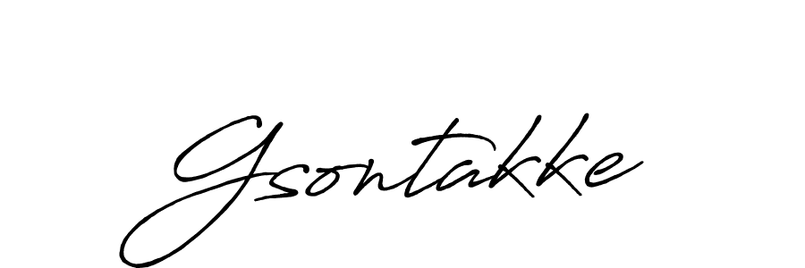 How to make Gsontakke name signature. Use Antro_Vectra_Bolder style for creating short signs online. This is the latest handwritten sign. Gsontakke signature style 7 images and pictures png