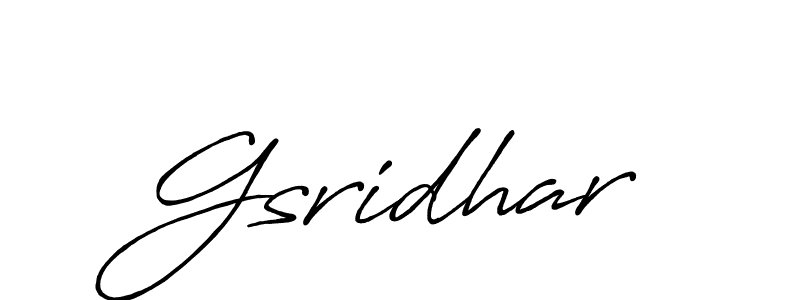 The best way (Antro_Vectra_Bolder) to make a short signature is to pick only two or three words in your name. The name Gsridhar include a total of six letters. For converting this name. Gsridhar signature style 7 images and pictures png