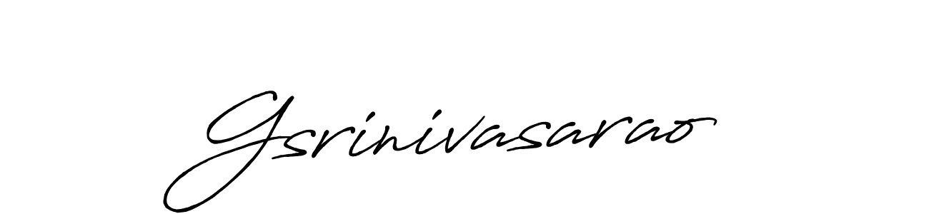 It looks lik you need a new signature style for name Gsrinivasarao. Design unique handwritten (Antro_Vectra_Bolder) signature with our free signature maker in just a few clicks. Gsrinivasarao signature style 7 images and pictures png